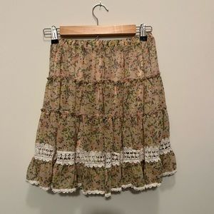 Spring summer floral skirt
